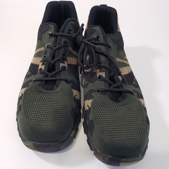 Other - Men's Steel Toe Camo Lace up Shoes; Size 43 (10), Great Condition